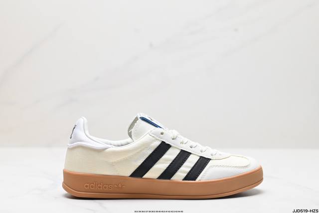 公司级adidas Originals Gazelle Indoor 三叶草休闲防滑耐磨低帮板鞋 鞋头出色设计 塑就出众贴合感 稳固的后跟贴合足部曲线设计 软弹