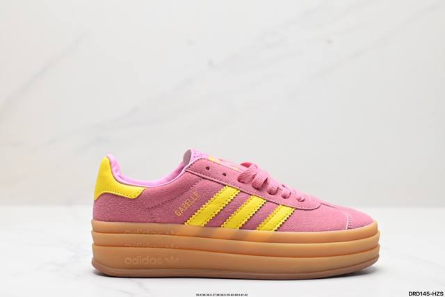 真标adidas Originals Gazelle Bold 复单古品 三草叶厚休底闲防滑耐低磨帮板鞋 货号:If4498 尺码:35.5 36 36.5 3