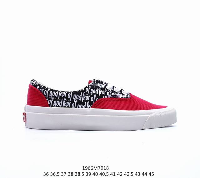 当季最好看的棋盘格！ Vans Anaheim Factory Era 95 Dx 万斯 安纳海姆 黑白棋盘格 低帮硫化板鞋 帆布鞋 鞋身总体采用era 95设