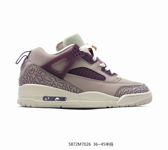 Jordan Spizike Low Aj 乔丹合体元素 经典白蓝 文化休闲板鞋 #整双鞋在 Air Jordan 5 Low 廓形的基础上，通过加入 Aj3