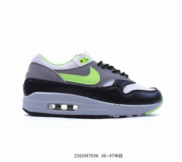 Nike Air Max 1 复刻灰绿 纯原版本 复古休闲跑步鞋 官方同步上架 真标原盒 原底原面 正确版型 原版开发 精准细节 市面最高版本 官方货号：Hf3