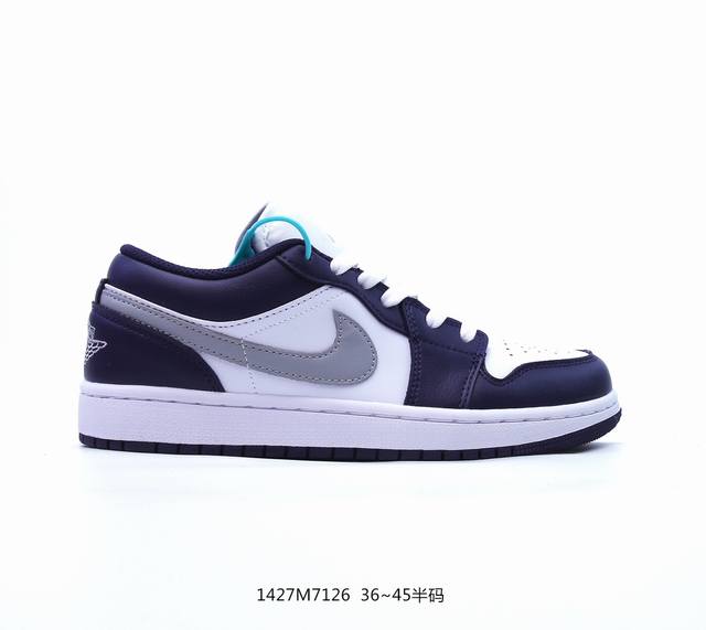 Air Jordan 1 Low 白灰蓝 官方同步新色 原装级产物 拒绝公底 立体鞋型 细节完美 高清洁度 购置公司同步原材料 原汁原味 忠于原版 货号：553