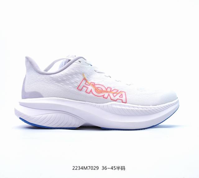 公司级真标带半码！ 美国新兴跑鞋品牌 Hoka W Mach 6 机能轻量缓震网面厚底增高越野休闲运动跑步鞋 Id：2234M7029