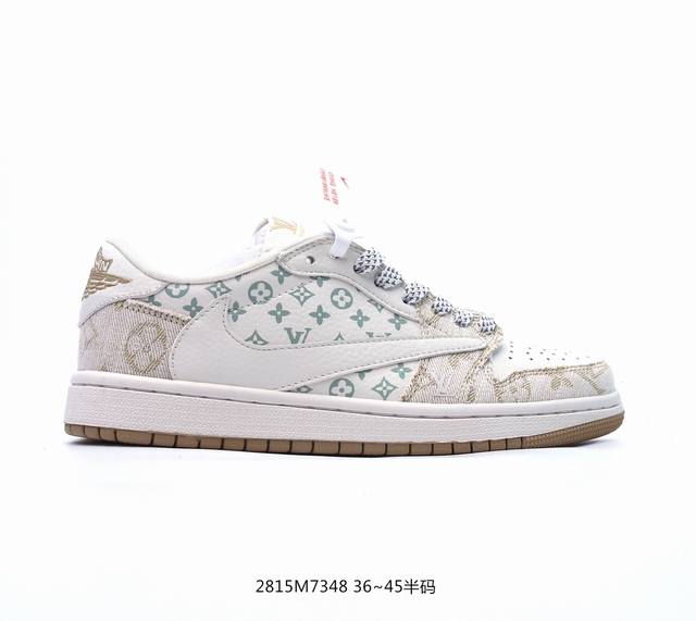 公司级travis Scott X Fragment Design X Jordan Air Jordan 1 Low Og Sp Aj1 乔1 Lv联名低帮文