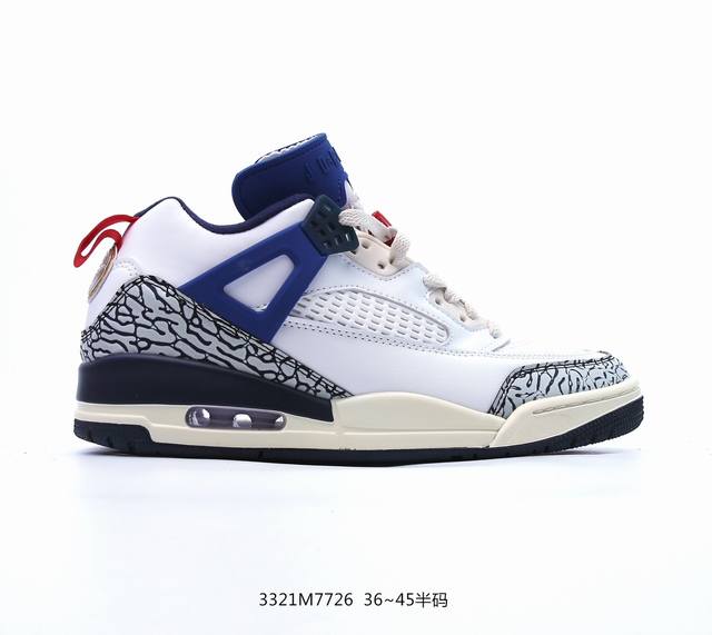 耐克 Nike Jordan Spizike Low 经典爆裂纹复古运动篮球鞋！全新低帮造型吸睛！整双鞋在融合了 Air Jordan 经典鞋款中的标志性元素之