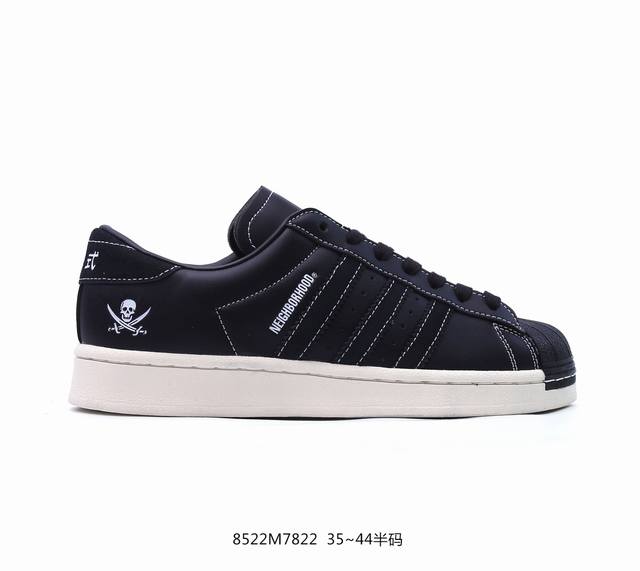 公司级neighborhood X Adidas Originals Superstar 舒适百搭防滑耐磨 低帮 板鞋 货号:Id8650 尺码:35.5 36