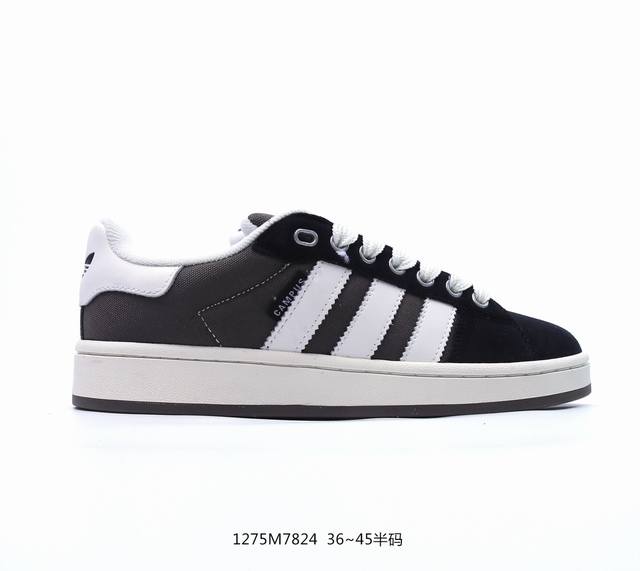 公司级adidas Originals Campus 00S 专柜同步配色 面包鞋系列 鞋身采用绒面皮料搭配常规皮革 质感上还是延续了经典 Campus 的设计