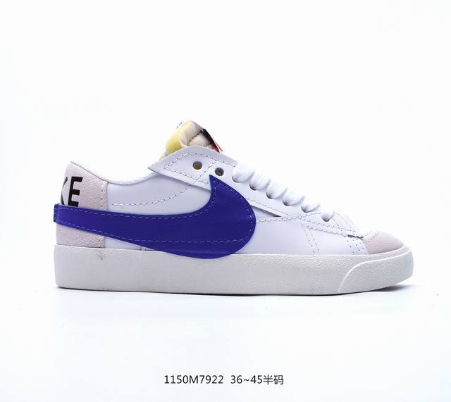 新货#Nk Blazer Low '77 Jumbo 开拓者大钩 Dx6059-101 焕新升级经典 Blazer 鞋款 大号 Swoosh 突出新时代更加张扬