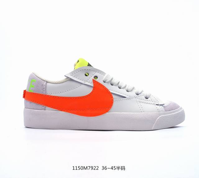 新货#Nk Blazer Low '77 Jumbo 开拓者大钩 Dx6059-101 焕新升级经典 Blazer 鞋款 大号 Swoosh 突出新时代更加张扬