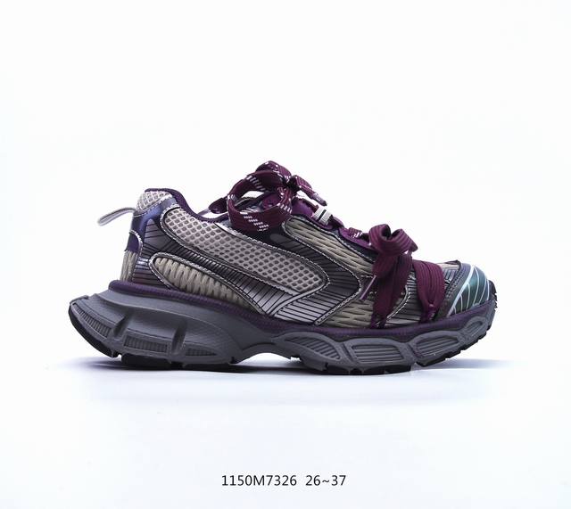 Balenciaga 巴黎世家 你家有个fashion宝贝巴黎世家童装鞋balenciaga Triple-S Sneaker Gs时装复古厚底做旧姥爷童鞋 类