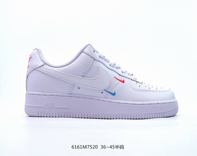 Nike Air Force 1 Low '07 公司级 低帮空军一号休闲板鞋 定制头成皮料 3M反光勾 原楦原纸板 水晶双色大底 纯正版型 内置全掌气垫 货号