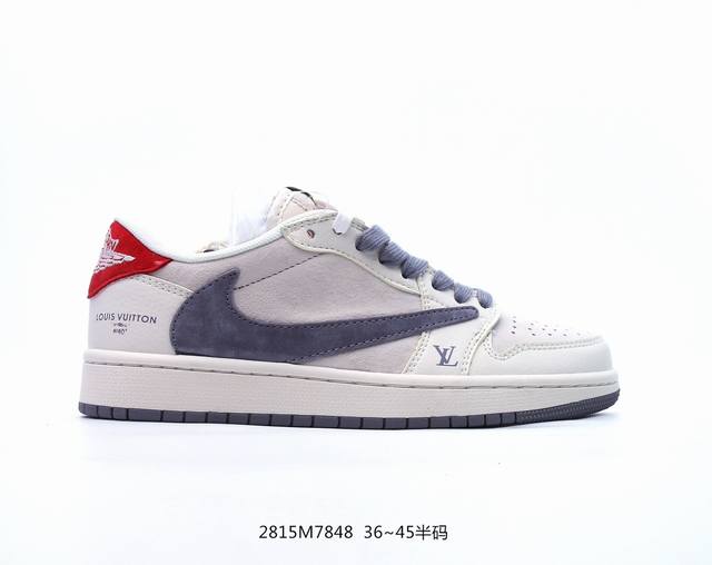 公司级travis Scott X Fragment Design X Jordan Air Jordan 1 Low Og Sp Aj1 乔1 Lv联名低帮文