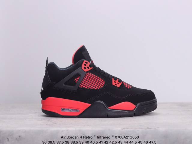 Aj4 Air Jordan 4 Retro ” Infrared “ Aj4乔4 男子文化篮球鞋 大厂出品 主力合作工厂 全新模具开发 纯正4代正确鞋型 进口