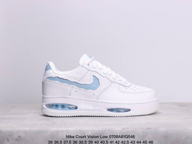 Nike Court Vision Low 百搭单品 受19160年代中期趋势的启发，Nikecourt Vision Low是一款融合了复古篮球风格的混合运动