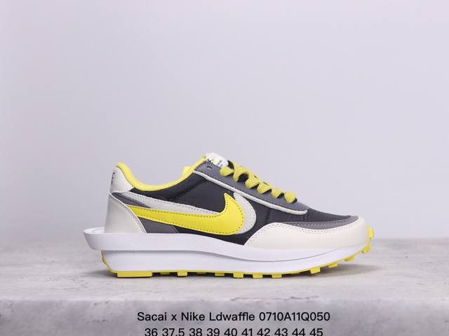 真标sacai X Nike Ldwaffle 华夫1代 解构高端跑鞋 联名设计 双钩双鞋舌设计 遵循原版 官方货号:Dh2684-001 尺码:36-45 X