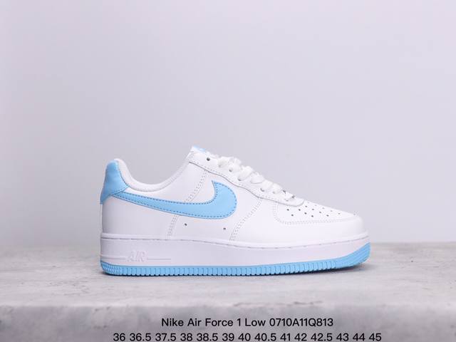 公司级耐克nike Air Force 1 Low 空军一号低帮百搭休闲运动板鞋。柔软、弹性十足的缓震性能和出色的中底设计，横跨复古与现代的外型结合，造就出风靡