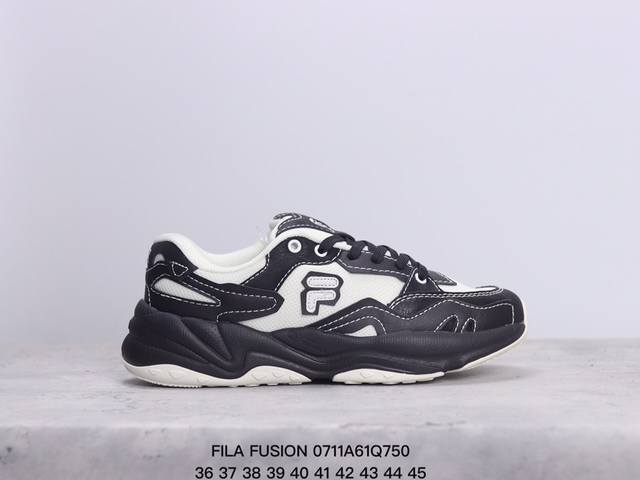 Fila Fusion斐乐潮牌flash女鞋复古潮鞋轻户外跑步鞋运动鞋老爹鞋尺码：如图 Xm0711Q750