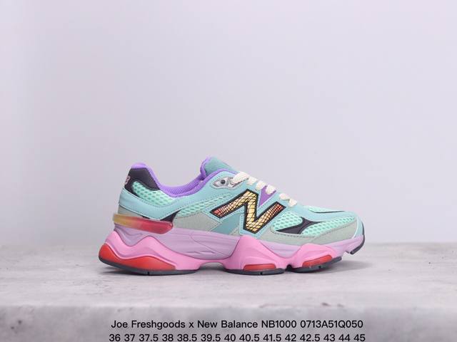 公司级joe Freshgoods X New Balance Nb1000联名款 复古休闲运动慢跑鞋 鞋款灵感源自设计师本人对夏日的怀日回忆。鞋面大身由空间双