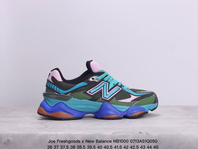 公司级joe Freshgoods X New Balance Nb1000联名款 复古休闲运动慢跑鞋 鞋款灵感源自设计师本人对夏日的怀日回忆。鞋面大身由空间双