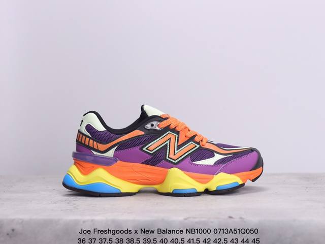 公司级joe Freshgoods X New Balance Nb1000联名款 复古休闲运动慢跑鞋 鞋款灵感源自设计师本人对夏日的怀日回忆。鞋面大身由空间双