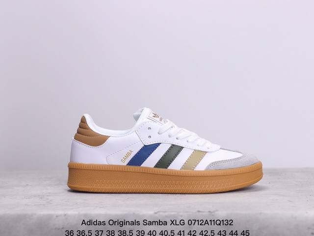 公司级阿迪达斯三叶草adidas Originals Samba Xlg桑巴舞系列绅士德训足球风百搭低帮休闲运动板鞋 货号:Ji4277 尺码:36 36.5