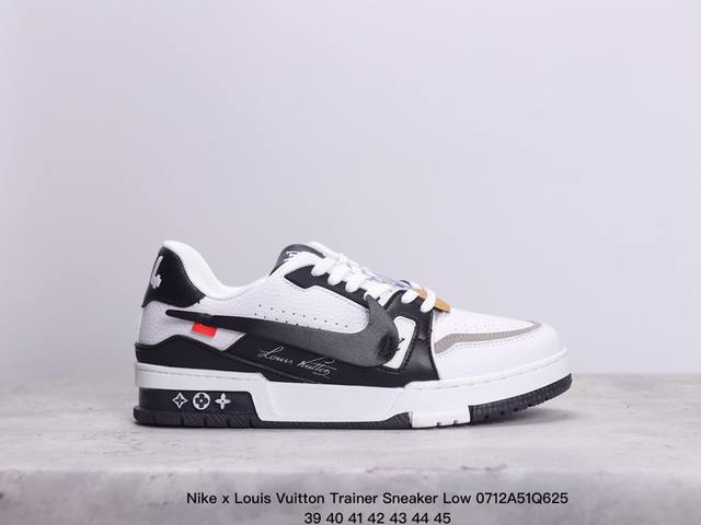 公司级全新lv路易威登nike X Louis Vuitton Trainer Sneaker Low休闲运动文化百搭板鞋 尺码:39-45 Xm0712Q62