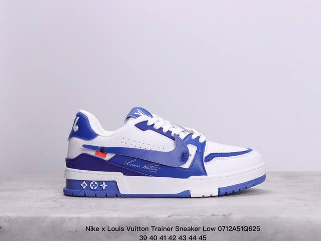 公司级全新lv路易威登nike X Louis Vuitton Trainer Sneaker Low休闲运动文化百搭板鞋 尺码:39-45 Xm0712Q62