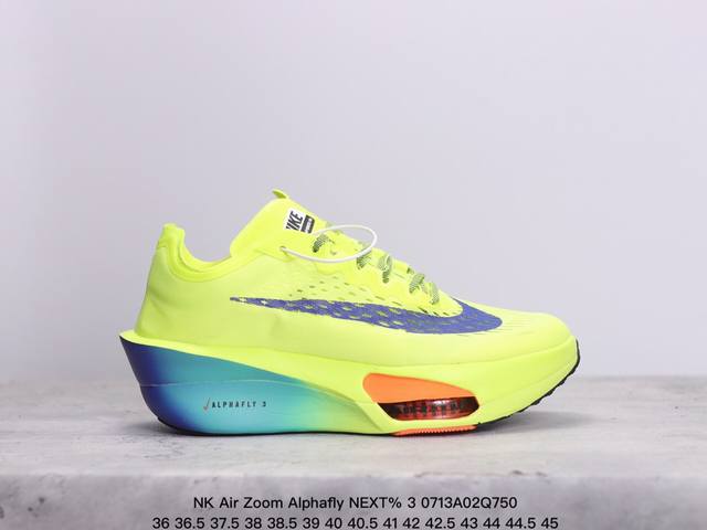 公司级nk Air Zoom Alphafly Next% 3 2024全新马拉松超级跑鞋 Fd8356-100 有史以来最轻盈、测试次数最多的nk Alpha