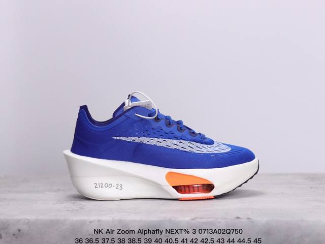 公司级nk Air Zoom Alphafly Next% 3 2024全新马拉松超级跑鞋 Fd8356-100 有史以来最轻盈、测试次数最多的nk Alpha