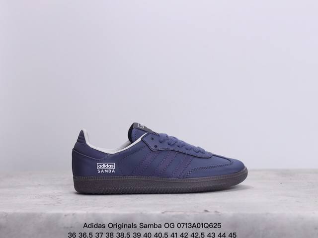 真标阿迪达斯三叶草adidas Originals Samba Og 桑巴舞系列绅士德训足球风百搭低帮休闲运动板鞋 货号:Le6010 尺码:36 36.5 3