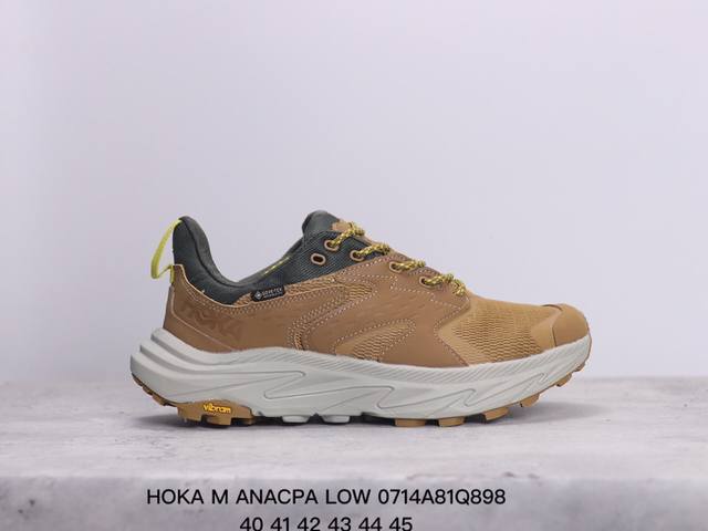 小红书推荐hoka M Anacpa Low Gtx 全新配色 这个品牌来自于新西兰的毛利语，Hoka表示大地，One One表示飞越，连起来就是飞越地平线，O