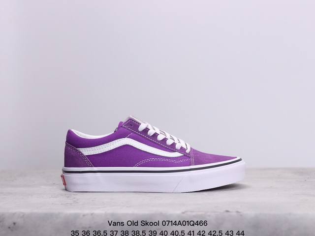 范斯官网vans Old Skool 防滑减震 低帮 板鞋 男女同款 紫白，帝王紫 货号:Vn0007Nt1N8 尺码：35 36 36.5 37 38 38. - 点击图像关闭