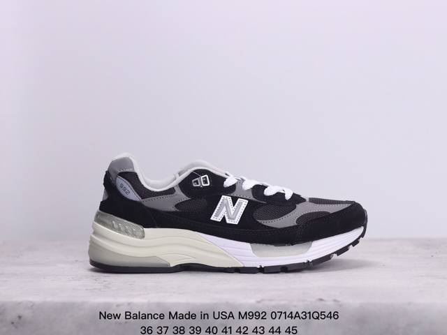 New Balance新百伦nb Made In Usa M992系列美产血统经典复古休闲运动百搭老爹跑步鞋 货号：M992Eb 码数：36 37 38 39