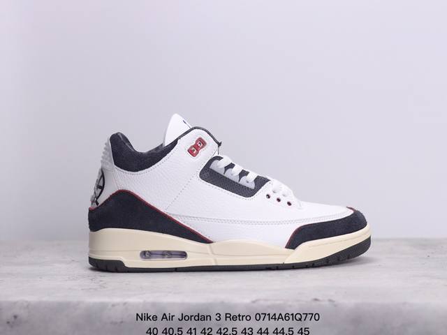 真标带半码！ Nike Air Jordan 3 Retro ”Hide And Sneak“ Aj3 乔丹3代 Aj3 乔3 乔丹篮球鞋系列 辅以标志性的爆裂