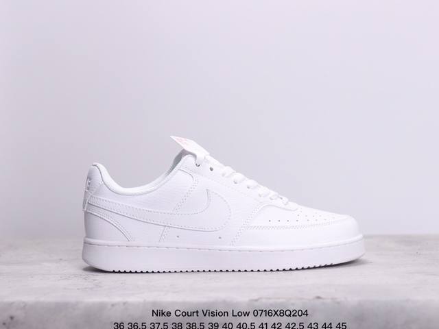 真标nike Court Vision Low 低帮百搭透气休闲运动板鞋，经典耐用的设计，兼顾舒适脚感和出众风范，演绎匠心之作。结构性的支撑贴合感结合复古篮球设