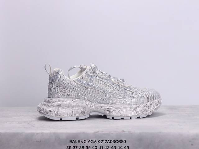 巴黎世家balenciaga Runner Sneaker 慢跑系列 满钻 低帮复古野跑潮流姥爹风百搭休闲运动慢跑鞋男女鞋原版一致配件防尘袋及附送鞋带#全部采用