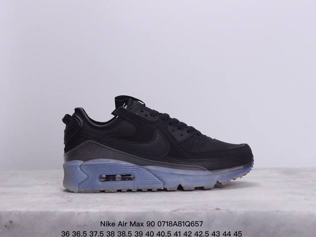 公司级耐克nike Air Max 90 经典复古小气垫缓震跑鞋 鞋面由皮和革织物打造，犀利的条线打造出酷劲十的足视觉效果 网布鞋增面强透气性，穿着为极舒适 经 - 点击图像关闭