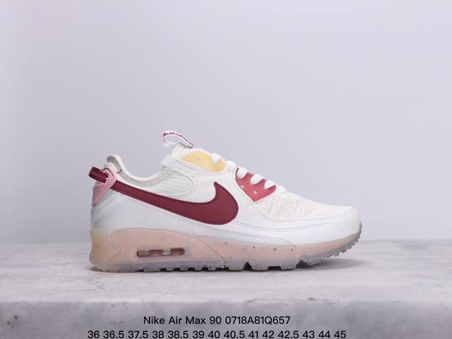 公司级耐克nike Air Max 90 经典复古小气垫缓震跑鞋 鞋面由皮和革织物打造，犀利的条线打造出酷劲十的足视觉效果 网布鞋增面强透气性，穿着为极舒适 经