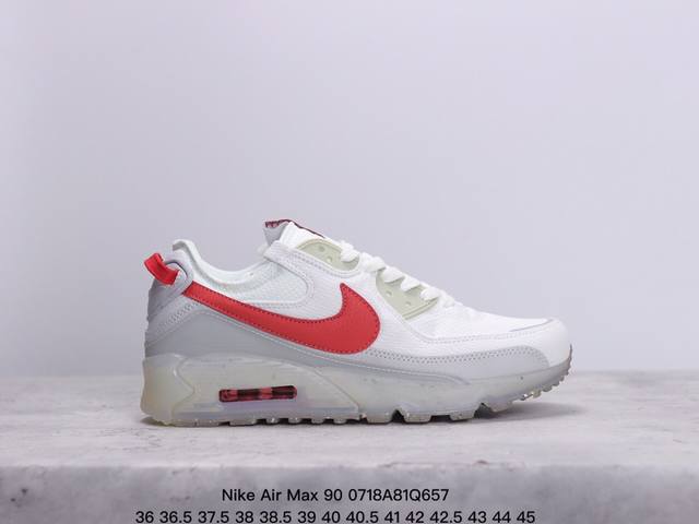 公司级耐克nike Air Max 90 经典复古小气垫缓震跑鞋 鞋面由皮和革织物打造，犀利的条线打造出酷劲十的足视觉效果 网布鞋增面强透气性，穿着为极舒适 经