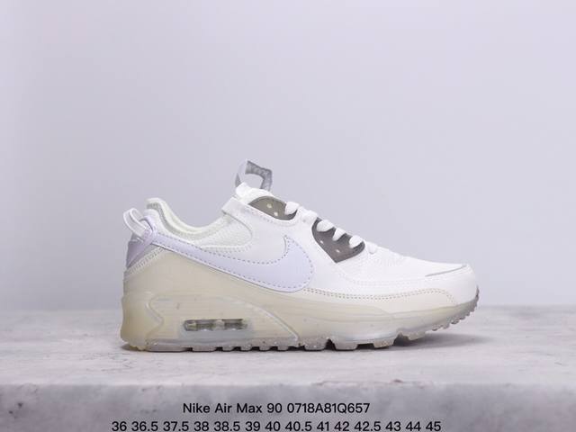 公司级耐克nike Air Max 90 经典复古小气垫缓震跑鞋 鞋面由皮和革织物打造，犀利的条线打造出酷劲十的足视觉效果 网布鞋增面强透气性，穿着为极舒适 经