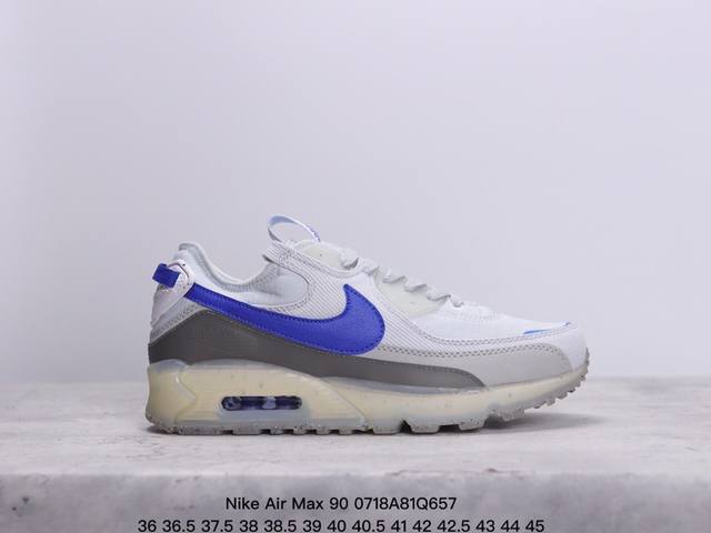 公司级耐克nike Air Max 90 经典复古小气垫缓震跑鞋 鞋面由皮和革织物打造，犀利的条线打造出酷劲十的足视觉效果 网布鞋增面强透气性，穿着为极舒适 经