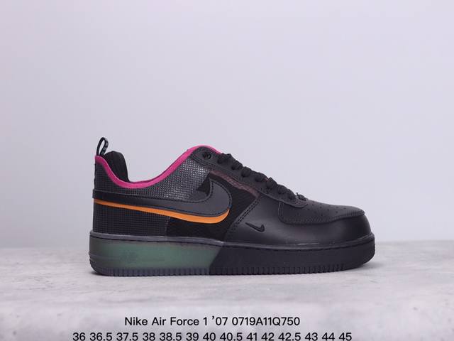 耐克 Nike Air Force 1 ’07 空军一号低帮百搭休闲运动板鞋。柔软、弹性十足的缓震性能和出色的中底设计，横跨复古与现代的外型结合，造就出风靡全球