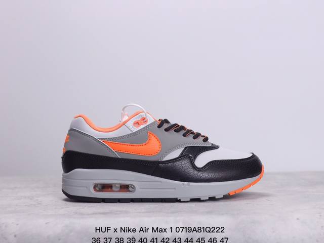 Huf X Nike Air Max 1“Anthracite Brilliant Orange”舒适 防滑耐磨低帮生活休闲鞋 Xm0719Q222