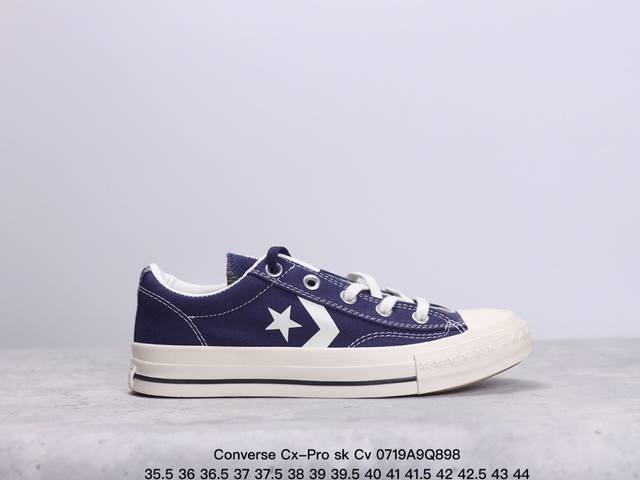 真标converse Cx-Pro Sk Cv 防滑耐磨轻便 低帮 帆布鞋 货号:34201190 尺码:35.5 36 36.5 37 37.5 38 39