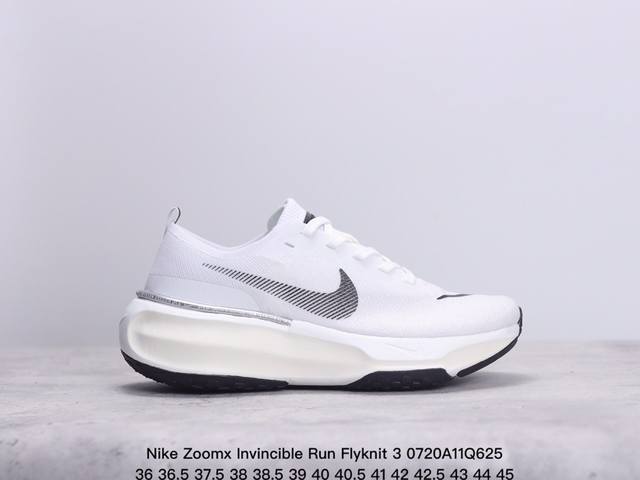 真标nike Zoomx Invincible Run Flyknit 3休闲运动慢跑鞋 采用外露式flyknit飞织面料鞋面材质 搭载zoomx轻盈泡棉缓震科