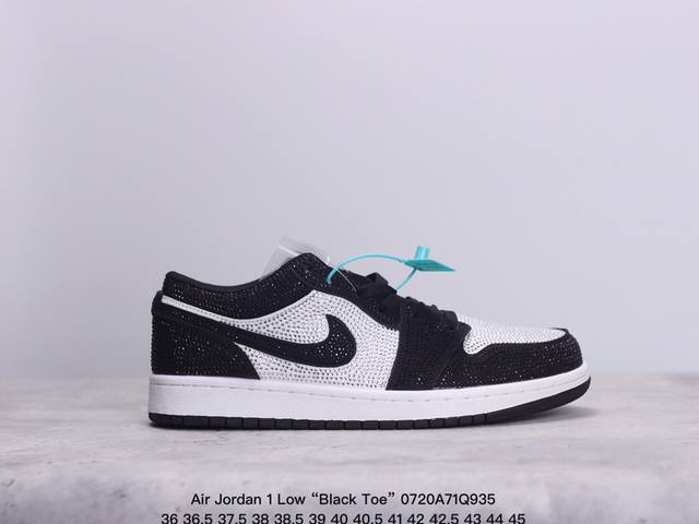 Air Jordan 1 Low “Black Toe” 钻石低帮 黑绿脚趾 钻石aj1 乔丹1代 Aj1 乔1 低邦 黑红白 乔丹篮球鞋系列 整，但确实增加了