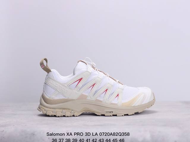 公司级salomon Xa Pro 3D La萨洛蒙户外越野跑鞋 鞋面采用sensifit贴合技术 全方位贴合包裹脚型 鞋跟部鞋底牵引设计 提供强大的抓地性能