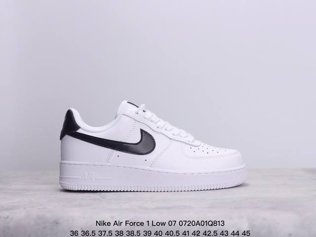 真标耐克nike Air Force 1'07 空军一号低帮百搭休闲运动板鞋。柔软、弹性十足的缓震性能和出色的中底设计，横跨复古与现代的外型结合，造就出风靡全球