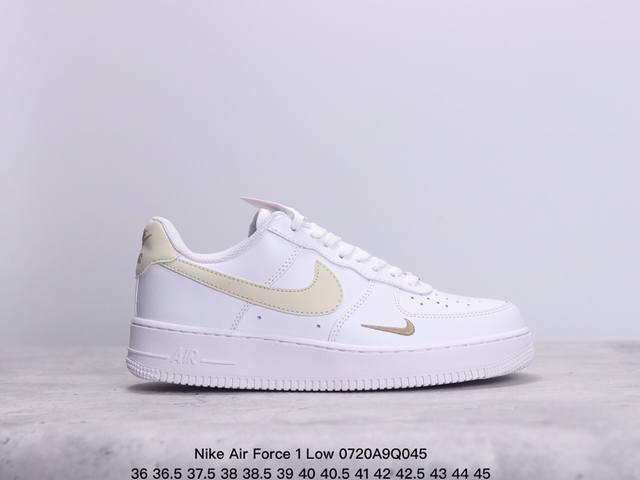 公司级nike Air Force 1 Low 空军一号低帮百搭休闲运动板鞋。柔软、弹性十足的缓震性能和出色的中底设计，横跨复古与现代的外型结合，造就出风靡全球