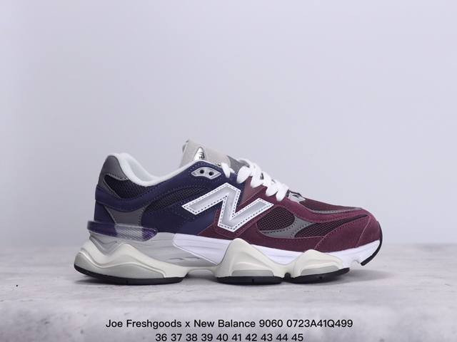 Joe Freshgoods X New Balance Nb9060 联名款 复古休闲运动慢跑鞋 鞋款灵感源自设计师本人对夏日的怀日回忆。鞋面大身由空间双格及